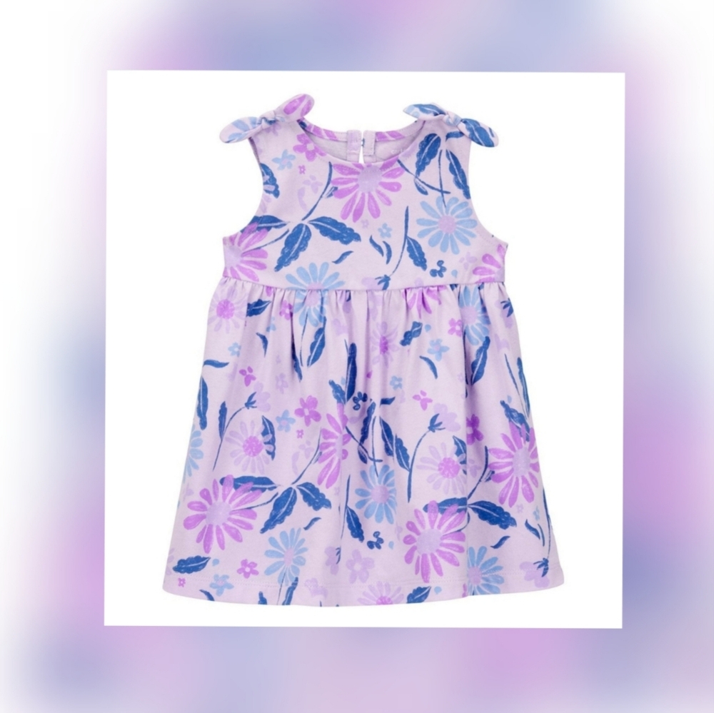 Floral Purple Kids Dress~12M